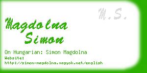 magdolna simon business card